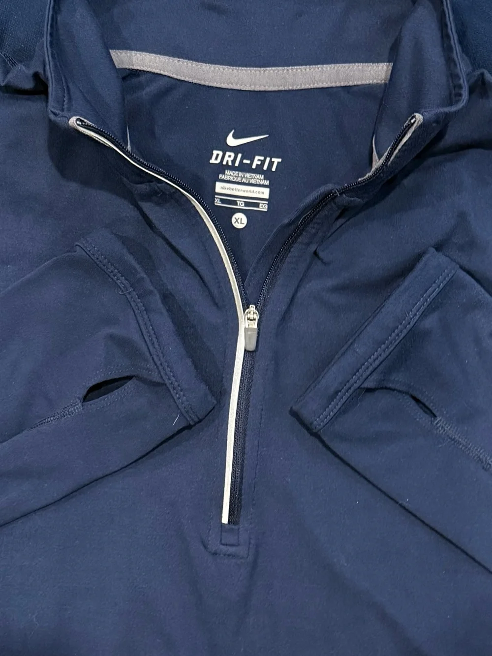 Nike Women’s Dri-Fit Ole Miss Navy Quarter-Zip Pullover